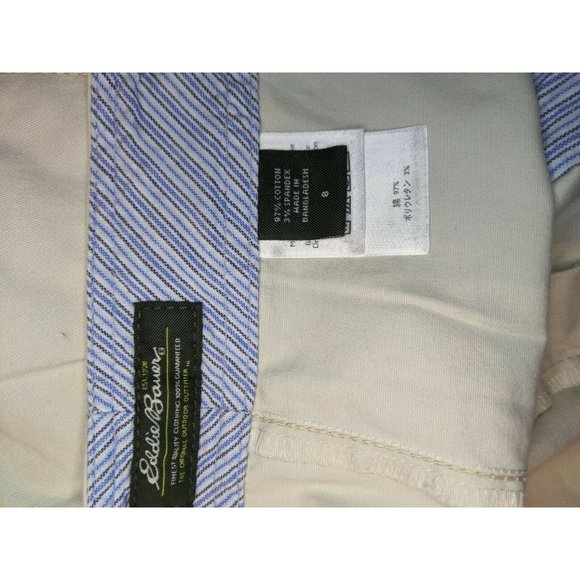 Eddie Bauer Tan Khaki Skirt 8 Modest Womens - Picture 4 of 6